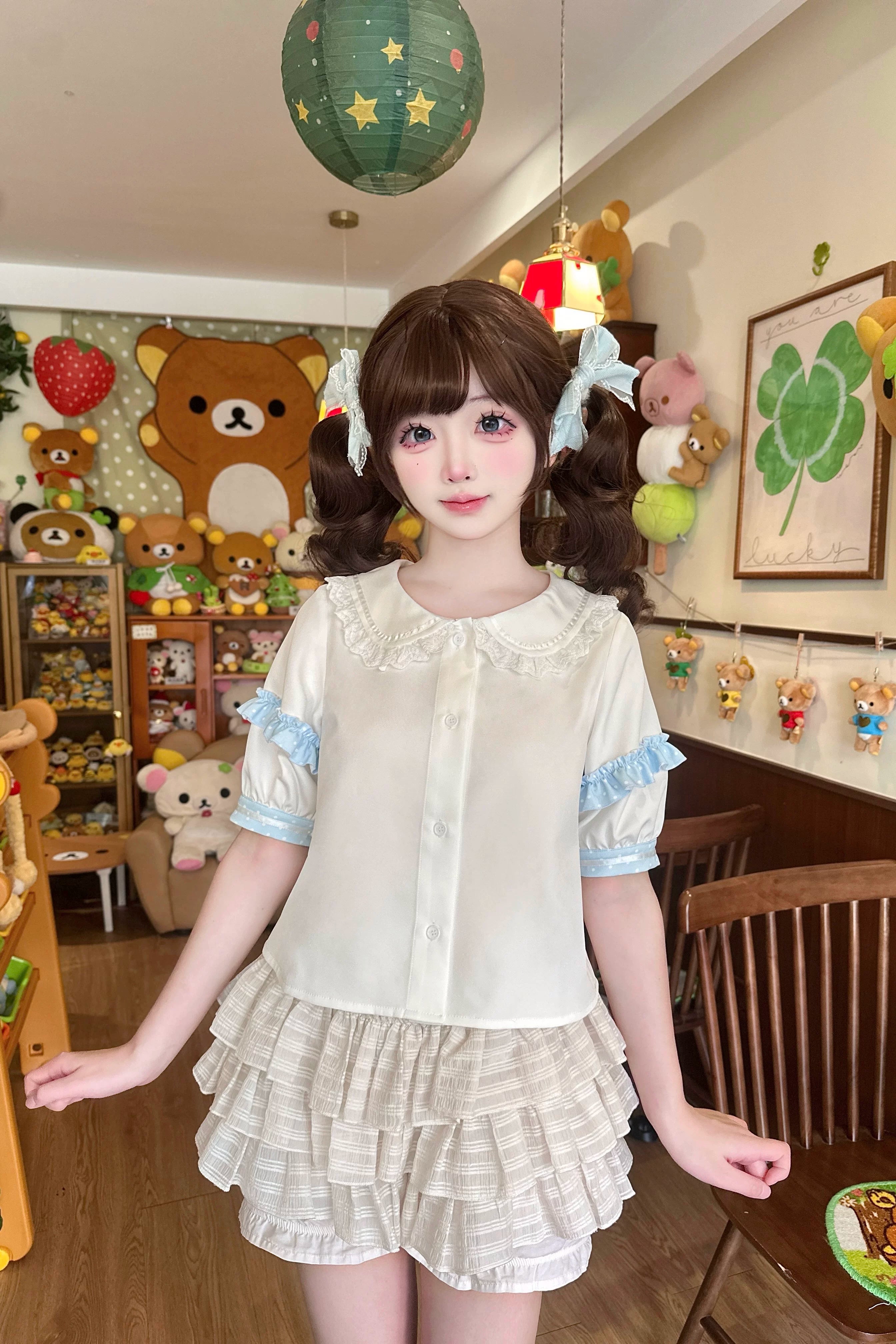 Glass Bottle - Sweet Lolita JSK Dress Set, Polka Dot & Bow Details 45792:862891