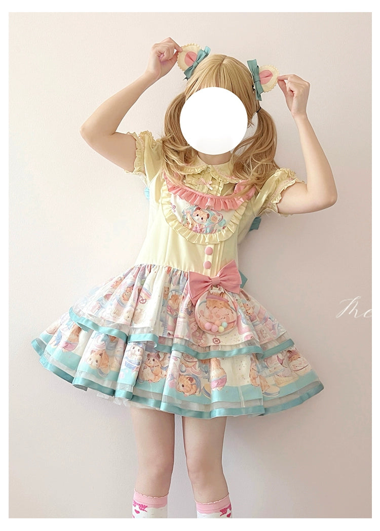 Mewroco~Sweet Lolita Dress Suit Salopette and Hoodied OP