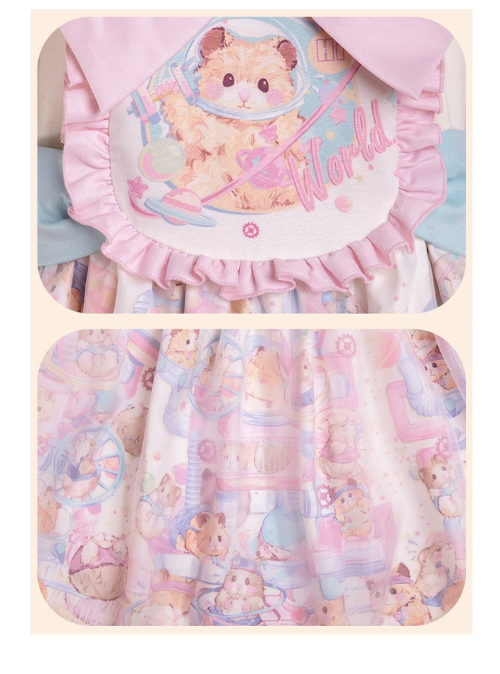 Mewroco~Sweet Lolita Dress Suit Salopette and Hoodied OP 41298:690612