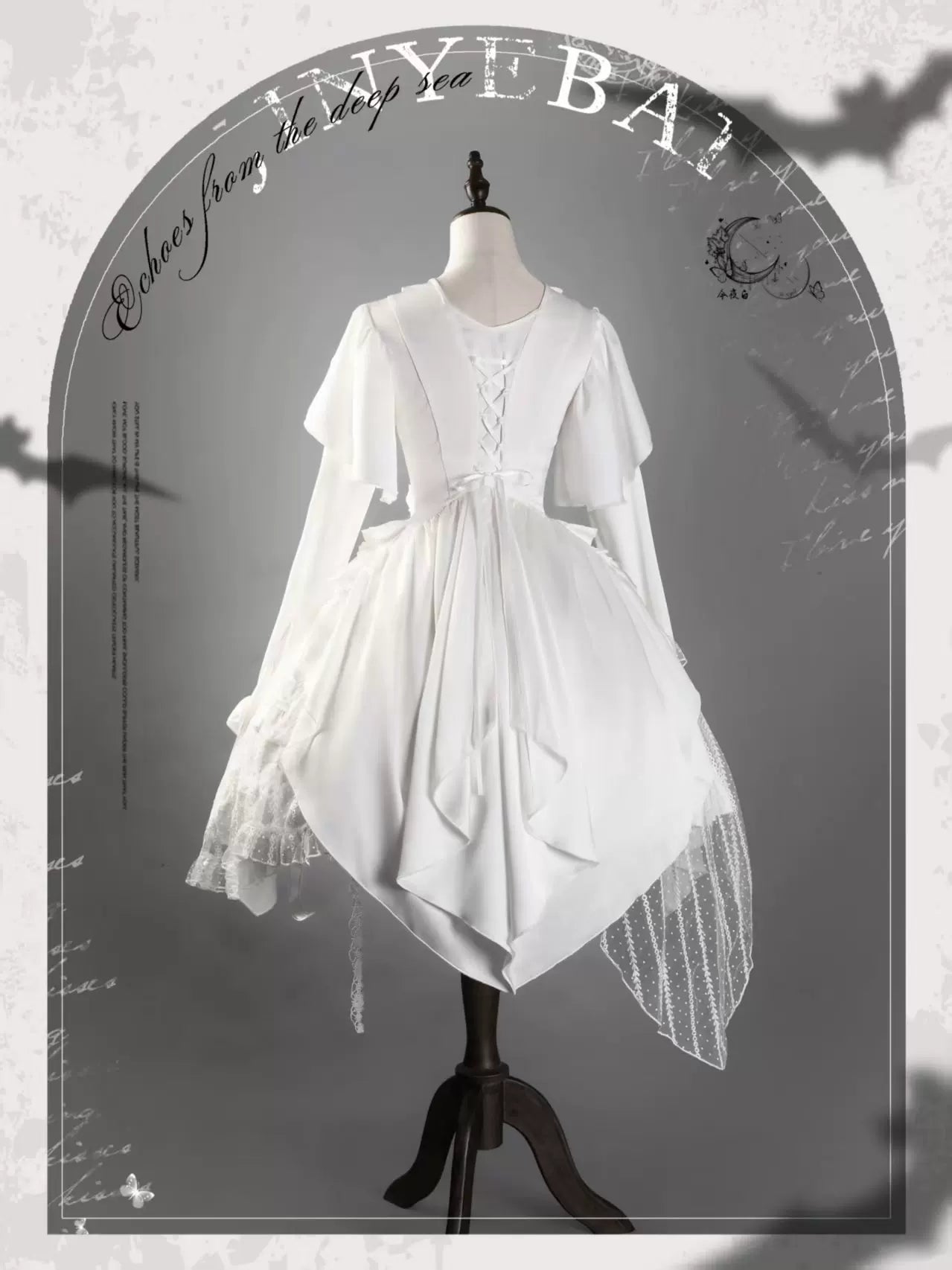 Abyssal Echo - Mermaid Inspired Ouji Lolita Shirt & Side Zipper SK Dress