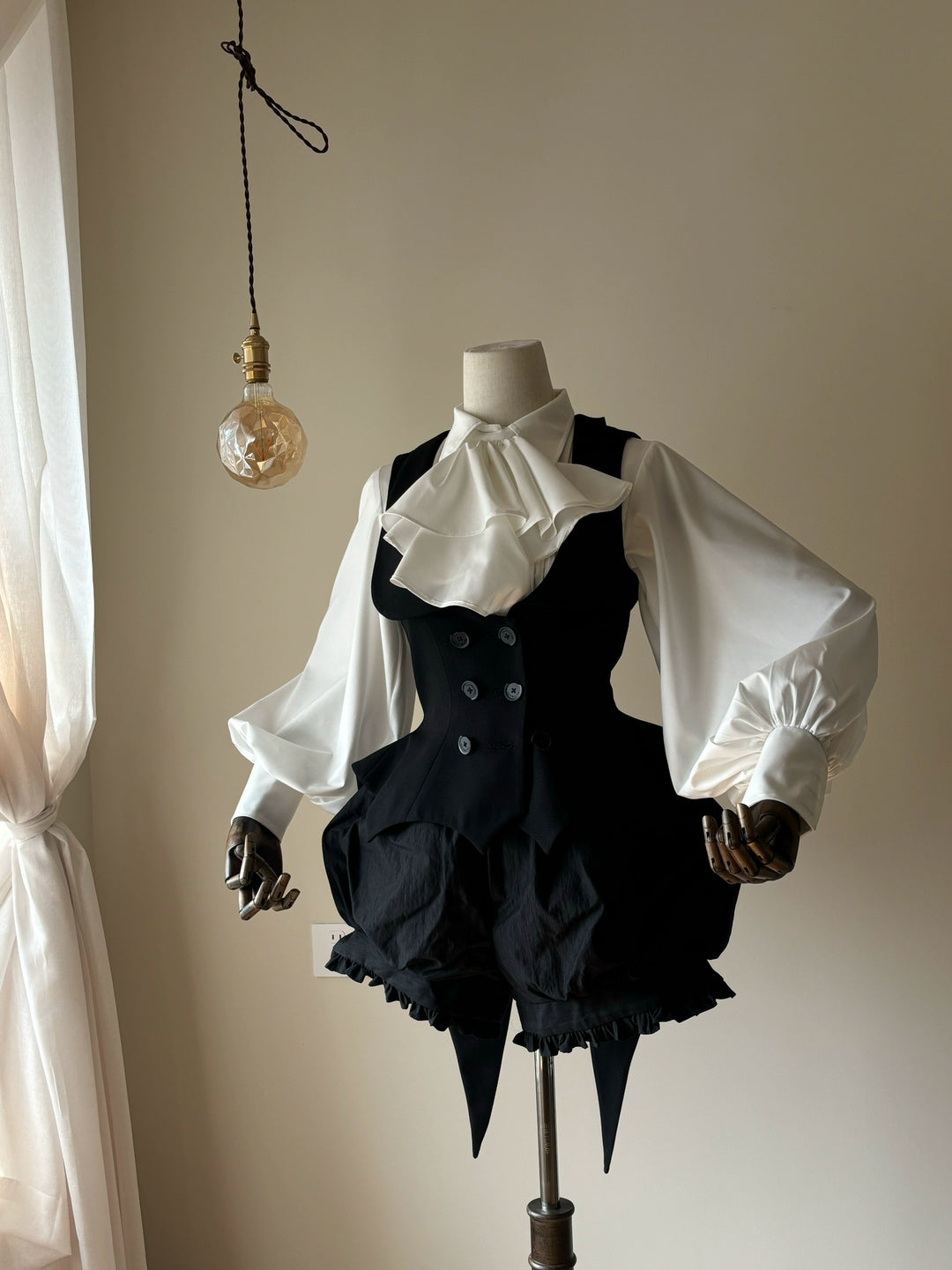 FlowerFairyDaily~Final Nocturne~Gothic Lolita Vest Black Bat Vest