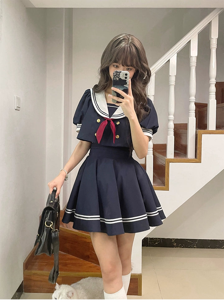 Beleganty - Sea and Wind Separate SP3.0 - Sailor Lolita Puffy Sleeve Blouse 43389:775290