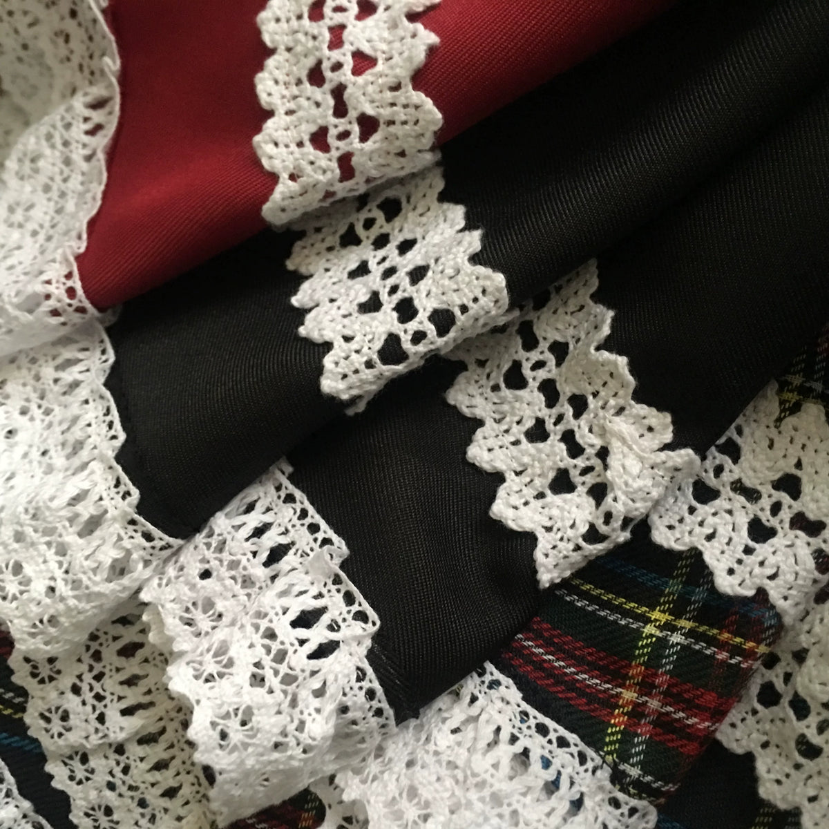 Old School Lolita Bonnet, Lace Ruffles 46085:874273