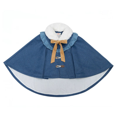 (BFM)YingLuoFu~Winter Lolita Skirt Set~ Starry Court Retro Palace SK Cloak S Cloak only (with detachable fur collar) 