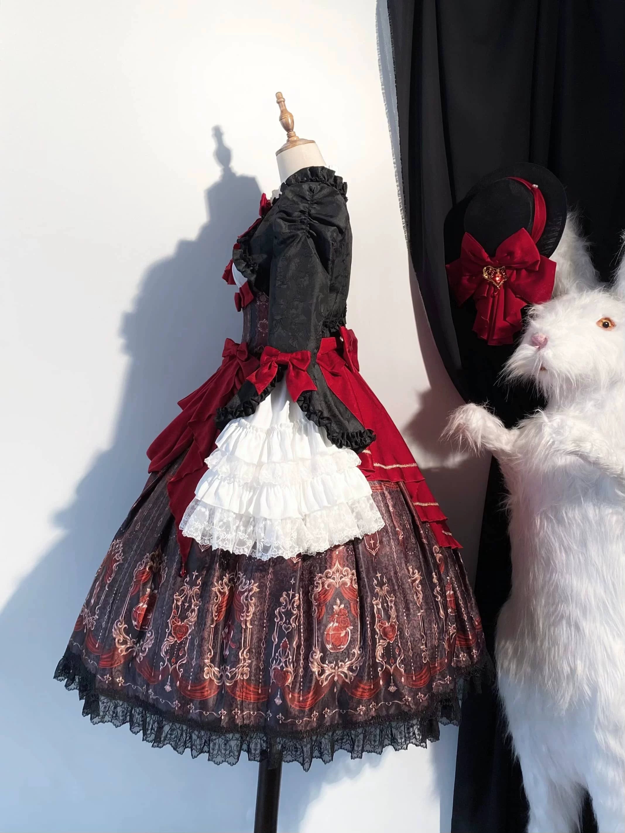 Perfume Bottle - Gothic Lolita Bust-support Printed JSK Dress Set 45738:860410