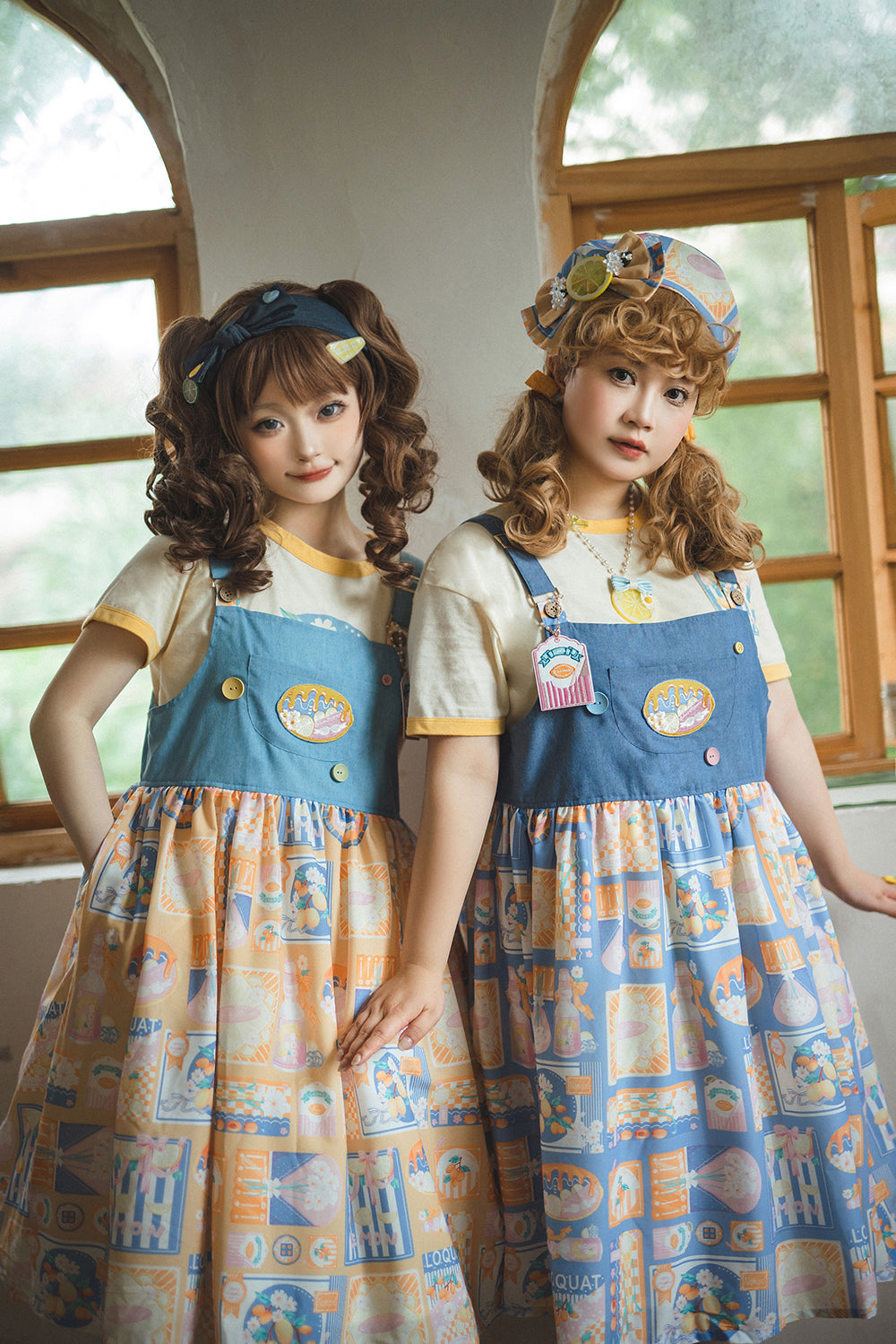 Miss Point~Daisy Lemon~Kawaii Lolita Lemon Print JSK Customized   