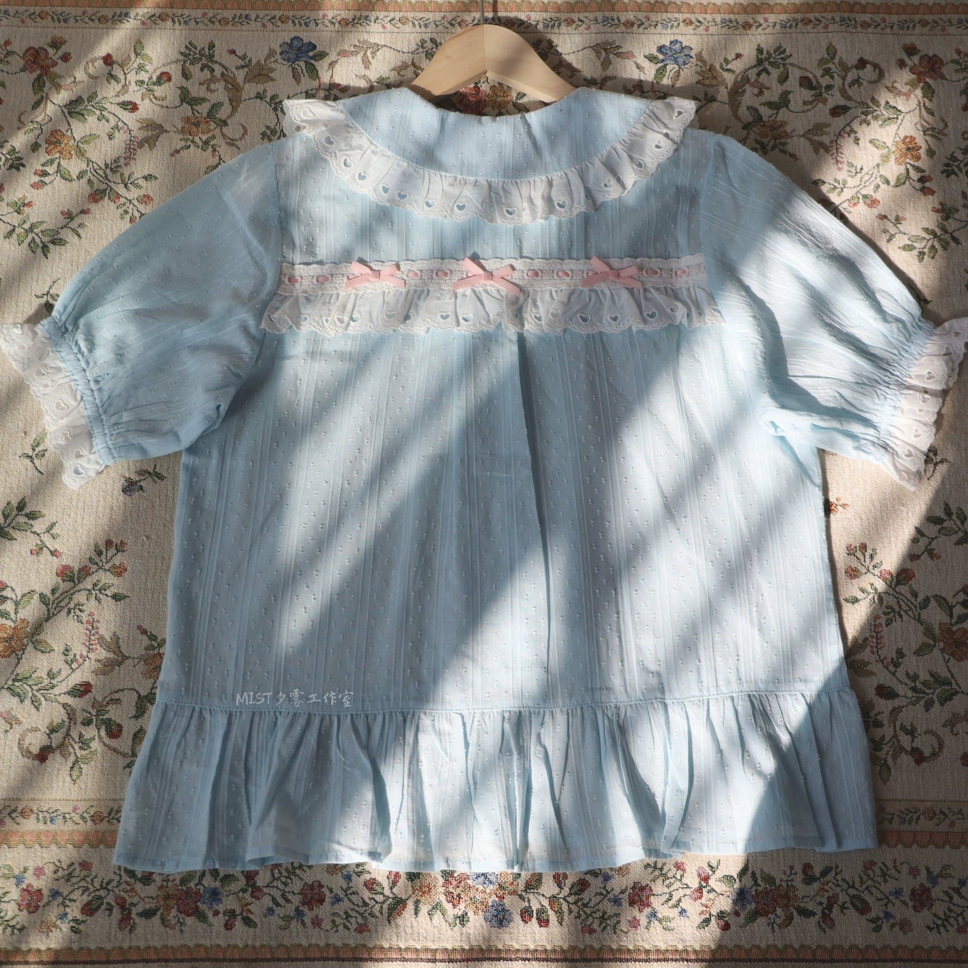 MIST - Cotton Sweet Lolita Blouse, Peter Pan Collar 43527:778124