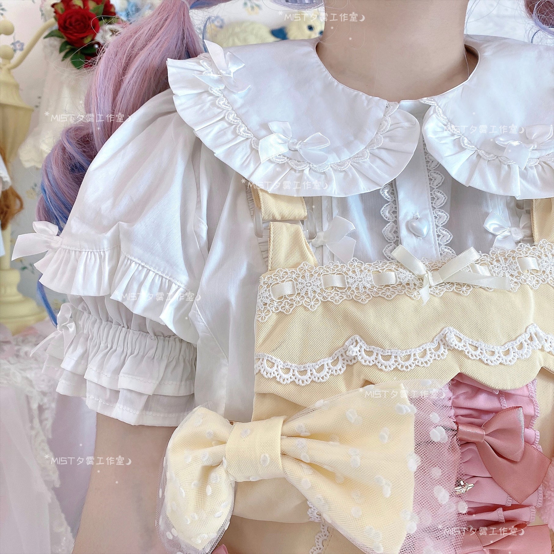 MIST - Creamy Condensed Milk - Kawaii Lolita Shirt Soft Girl Short-sleeved 9914:192298