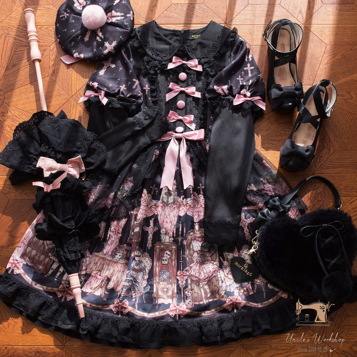 Uncle Wall Original~Missing Lamb Case~Gothic Lolita Dress Set with Sheep Prints 42971:760827