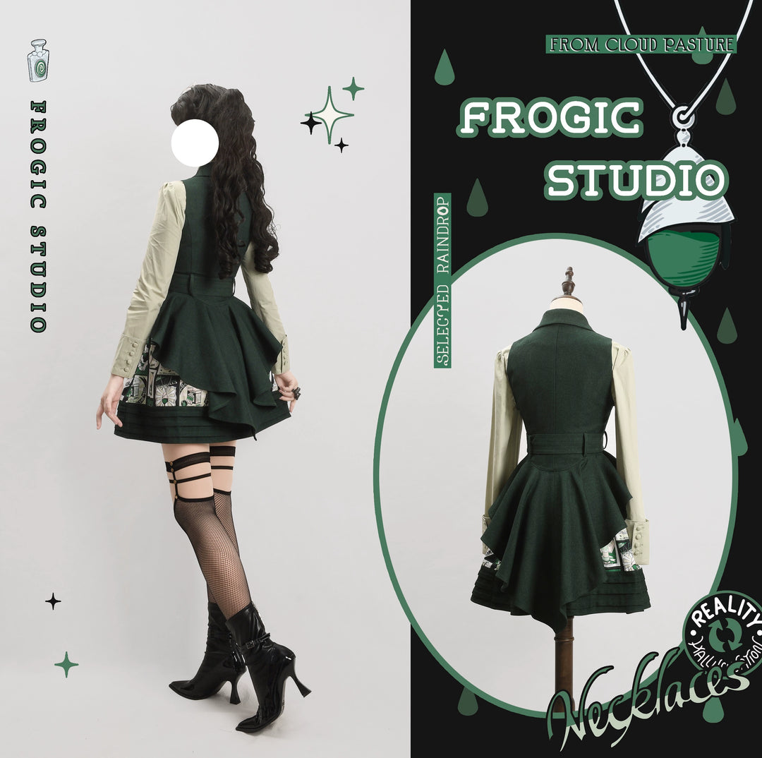 (BFM)Frogic Studio~Magic Pharmacy~Vintage Lolita Vest Retro High-Waisted Lolita Vest   
