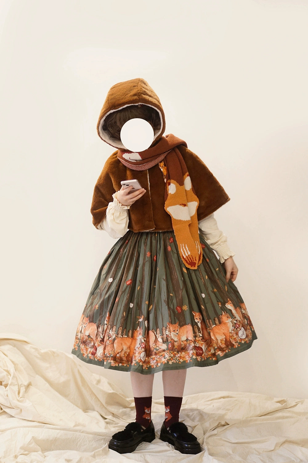 Miss Point~Fat Fox in the Forest~Elegant Lolita Skirt Detachable Chest Guard SK 37582:562380
