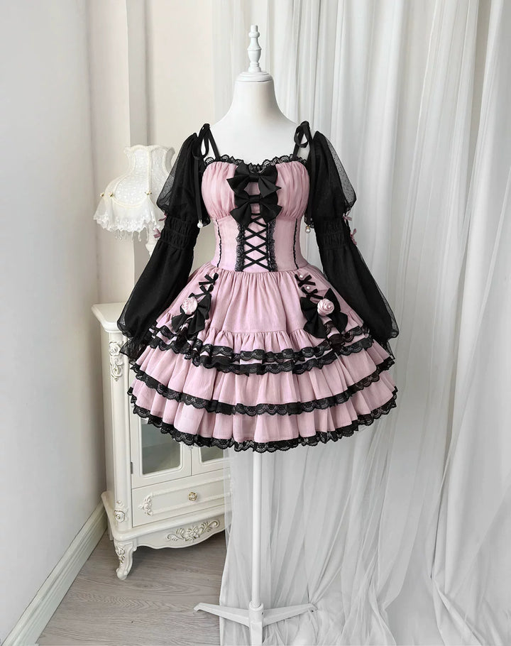 Your Princess~Sweet Lolita OP Dress Palace Girls Princess Sleeve Dress   