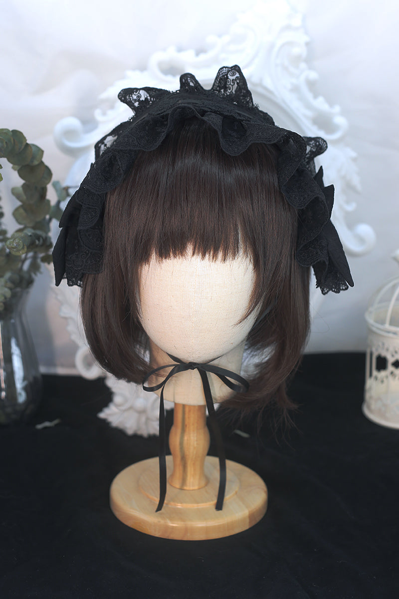 OCELOT - Contract Cross - Gothic Lolita Headband Multicolors black