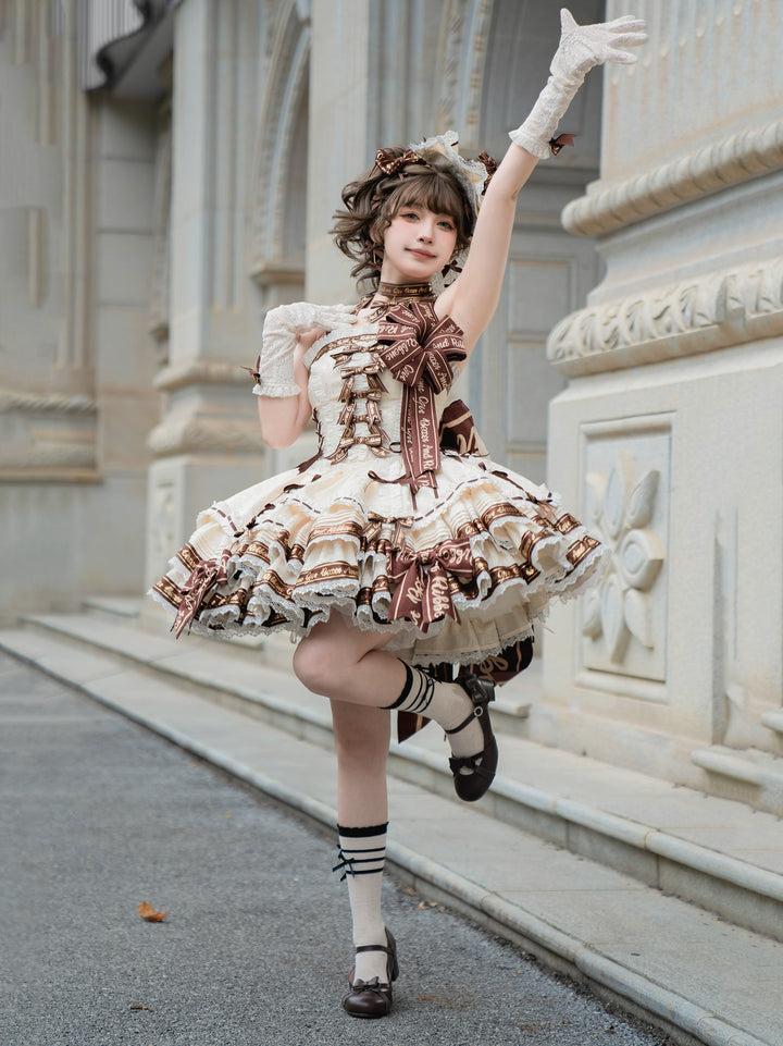 Palace Afternoon~Chocolate Lover~Elegant Lolita Dress Chocolate JSK   