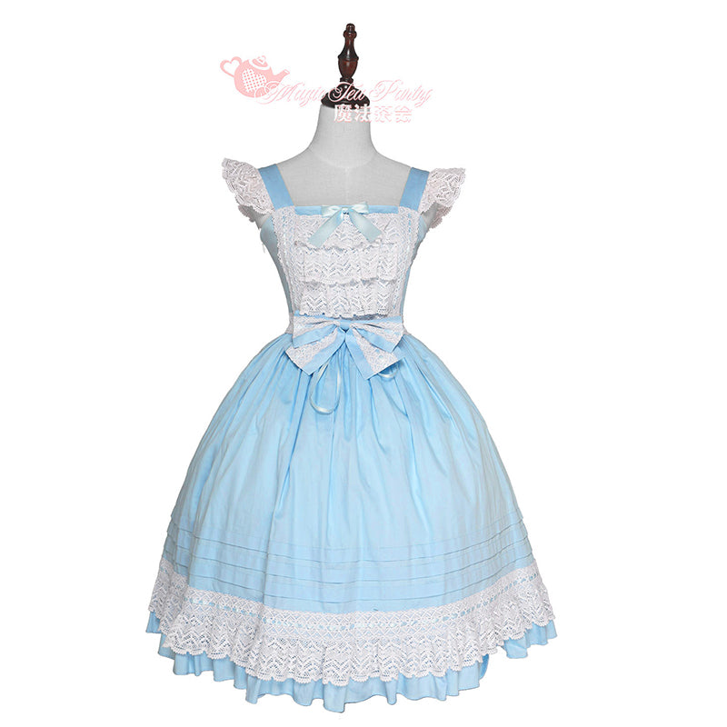Magic Tea Party - Cute Lolita Jumper Dress Multicolors JSK L Peppermint blue JSK