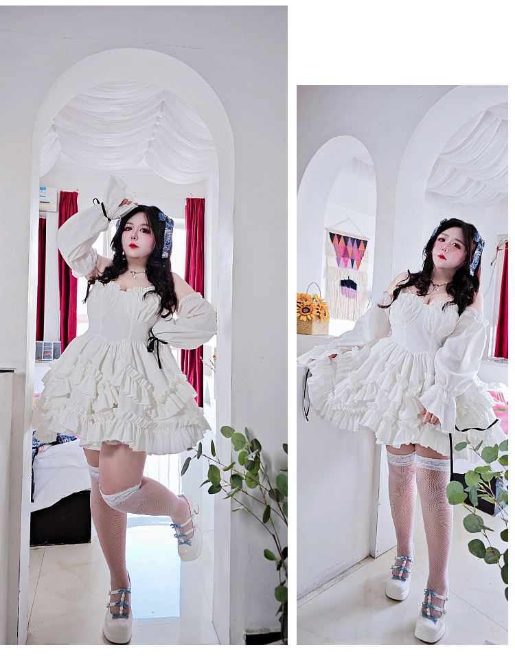 Rouroudream~Plus Size Lolita JSK Dress Set Corset Palace Lolita Princess Dress 36176:515368