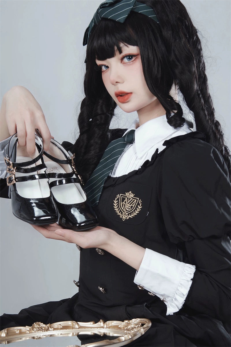 MR.Qiutian - Byron Manor - Elegant Lolita Shoes Thick Mid Heel Shoes