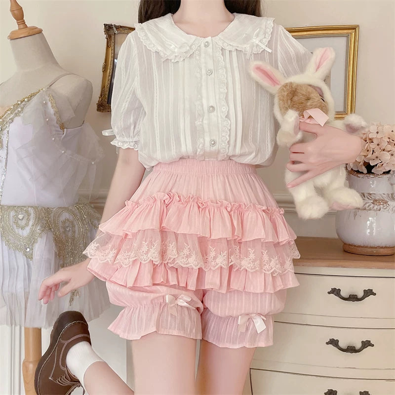 Sweet Lolita Cotton Bloomers, Ruffles and Bows 45184:839079