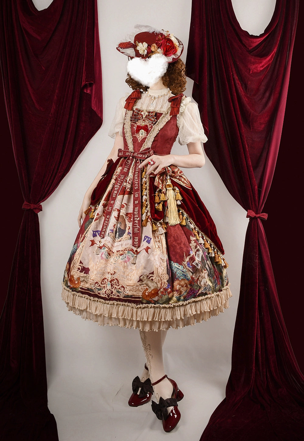 Miss Point~Kaleidoscope~Retro Lolita Dress Oil Painting Print JSK Dress Customized 35394:488338