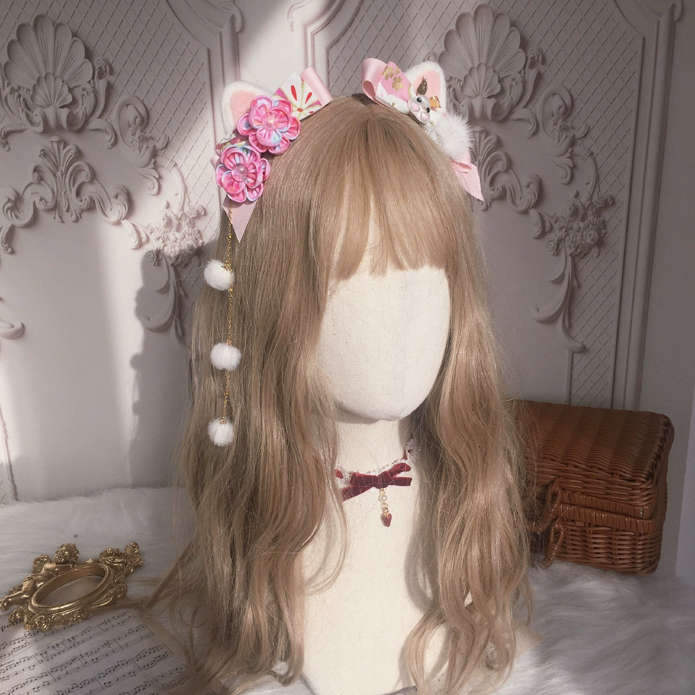 (Buyforme)Chestnut Lolita~Lolita Cat Ears Hair Clips for Daily Hanfu   