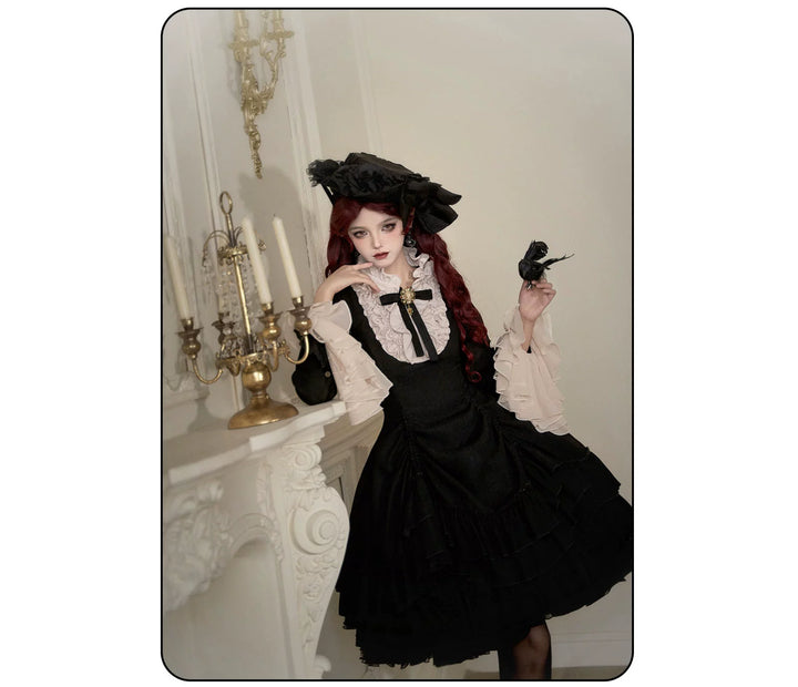 Susin Lolita~Moonlit Rose~Gothic Lolita OP Dress Winter Wool Lolita Overcoat   