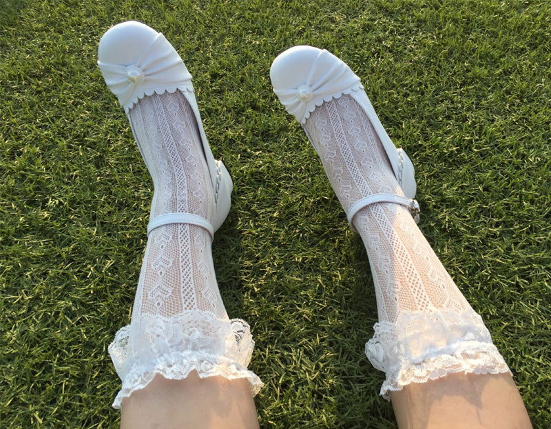 Sosic~Shell Dew~Sweet Lolita Bow Round Toe Shoes 12936:166636