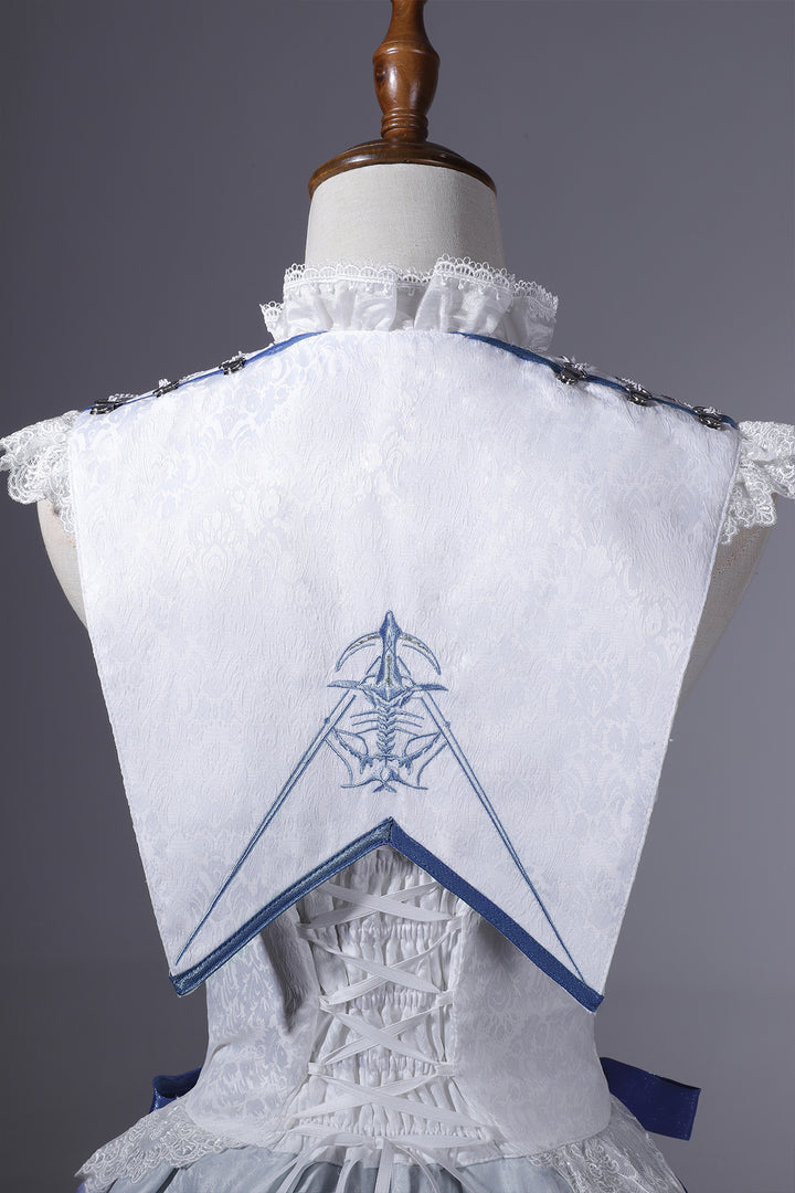 Designer's Gift~Blue Dragon Bone~Ouji Lolita Shorts Suit with Embroidery and Trailing