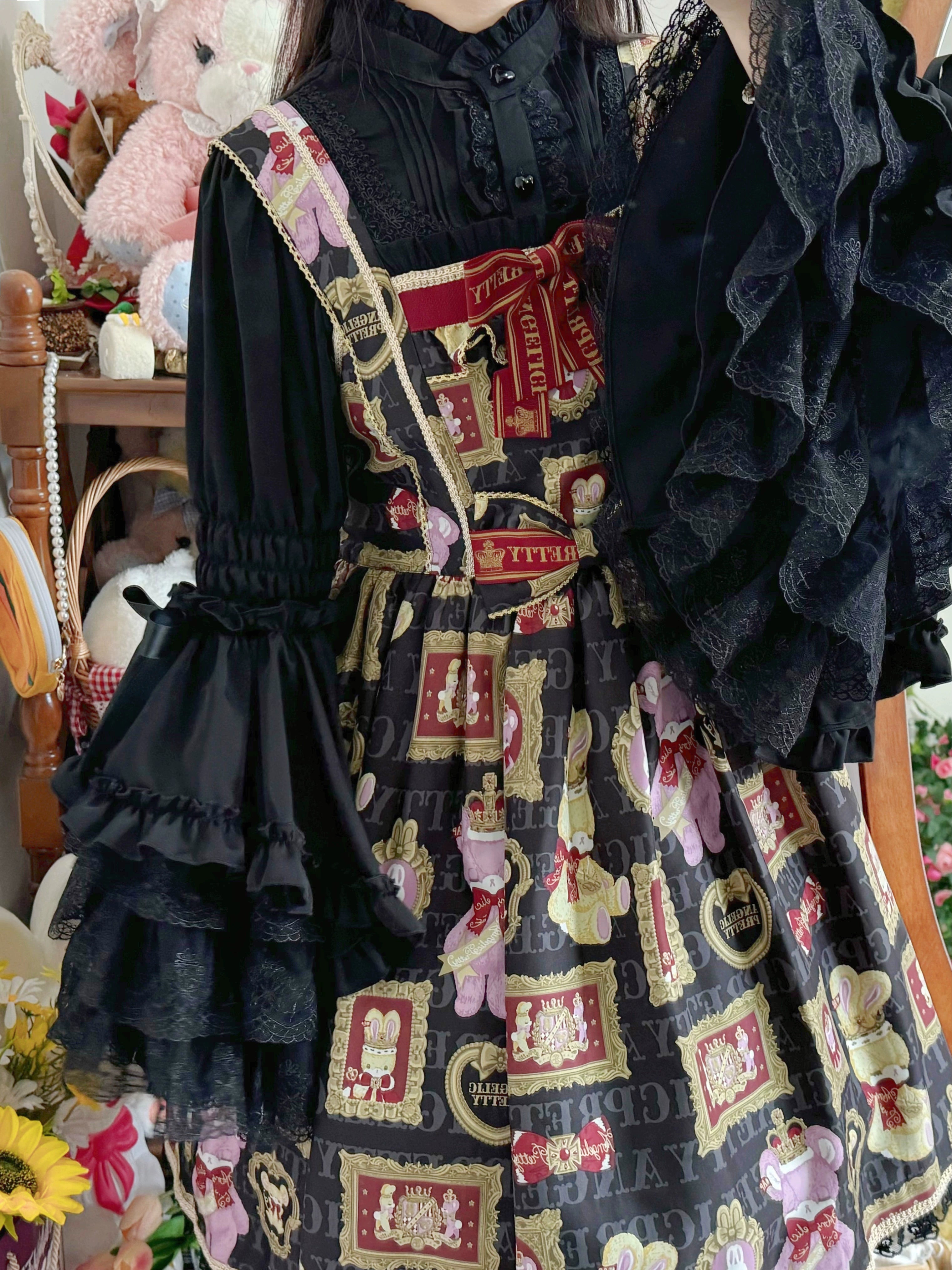 Twilight Zone - Gorgeous Sweet Lace Lolita Shirt, Hime Sleeve 44049:793744