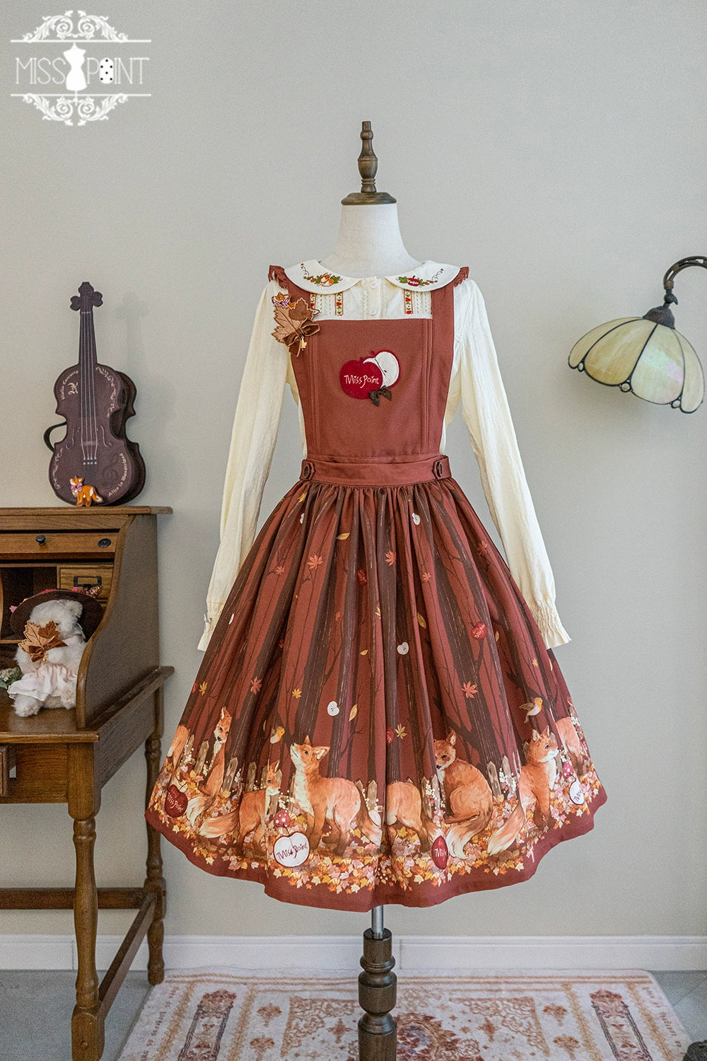 Miss Point - Fat Fox in the Forest - Elegant Lolita Skirt Detachable Chest Guard SK