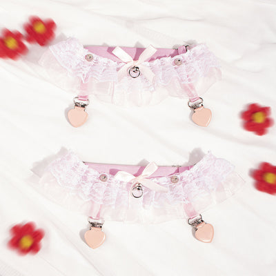 Day Dream~Sweet Lolita Lace Gater Stockings Clips Multicolors   