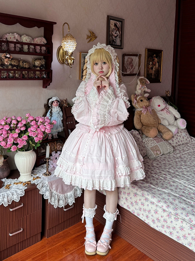 AerialCat - Praying Snowfall - Old School Lolita Skirt Suit Cape Princess Sleeve Shirt 39180:615648