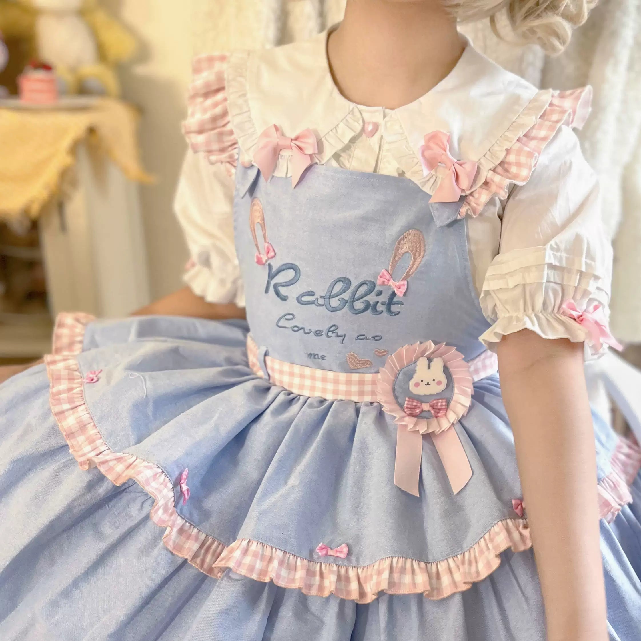 Cute Rabbit - Sweet Lolita Short Sleeve Shirt, Bunny Ears 44869:828790