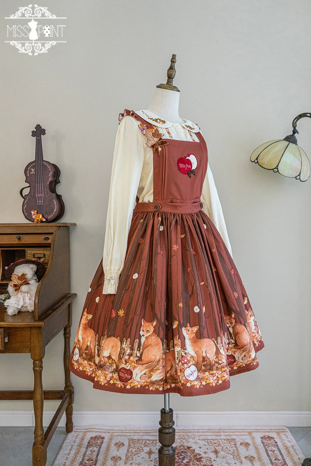 Miss Point~Fat Fox in the Forest~Elegant Lolita Skirt Detachable Chest Guard SK 37582:562328