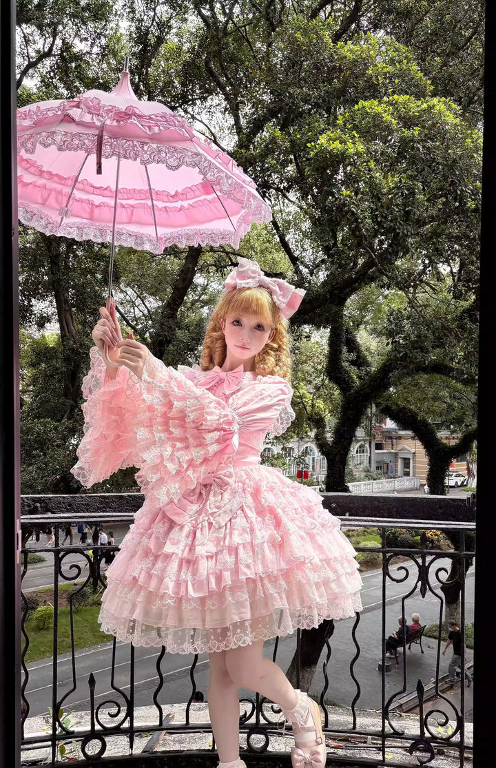 Sugar Girl~Love Overture~Sweet Lolita JSK Suit Tiered Ruffles Dress