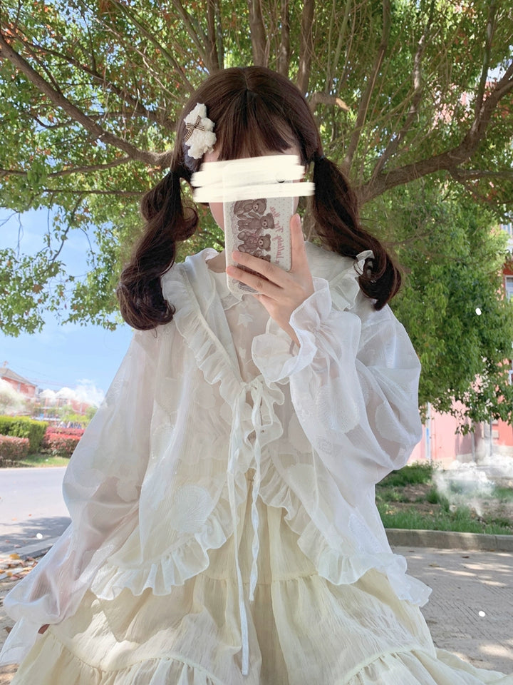 Hanguliang~Summer Daily Lolita Hooded Sheer Sunscreen Cardigan