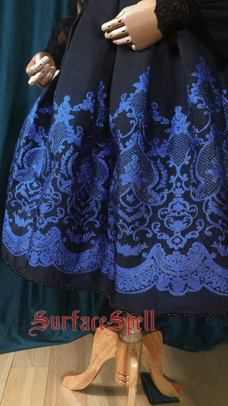(BFM)Surface Spell~Nocturne~Custom Gothic Lolita Dress Brocade Puff Sleeve Dress
