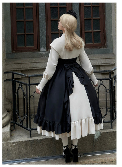With PUJI~Christine~Elegant Lolita OP Dress Rose Embroidery Dress 34174:525480