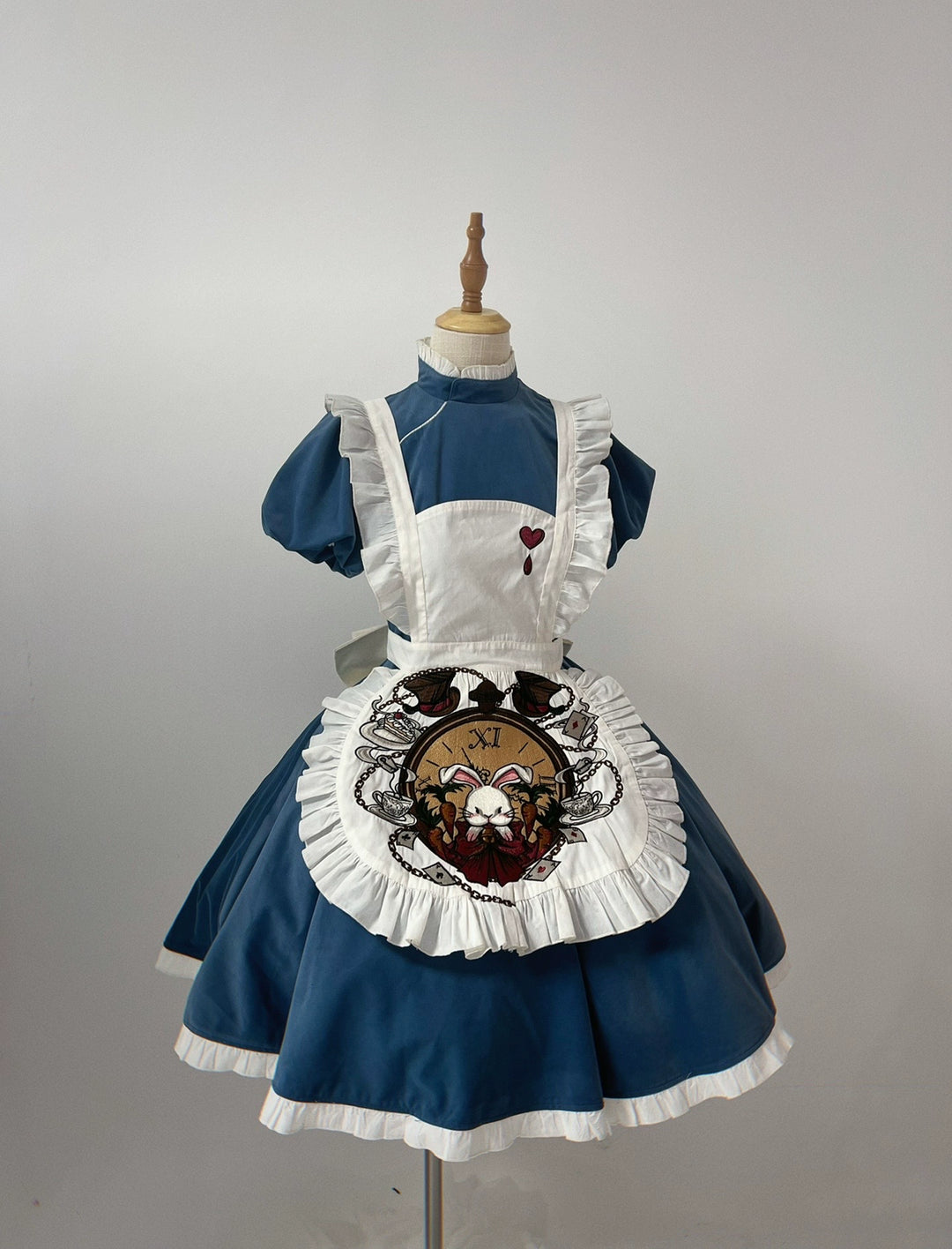 YourHighness~Dark Fairy Tale Alice~Gothic Lolita OP Dress Bloodstained Horror OP Embroidered Apron XS Apron (default without bloodstained ) 