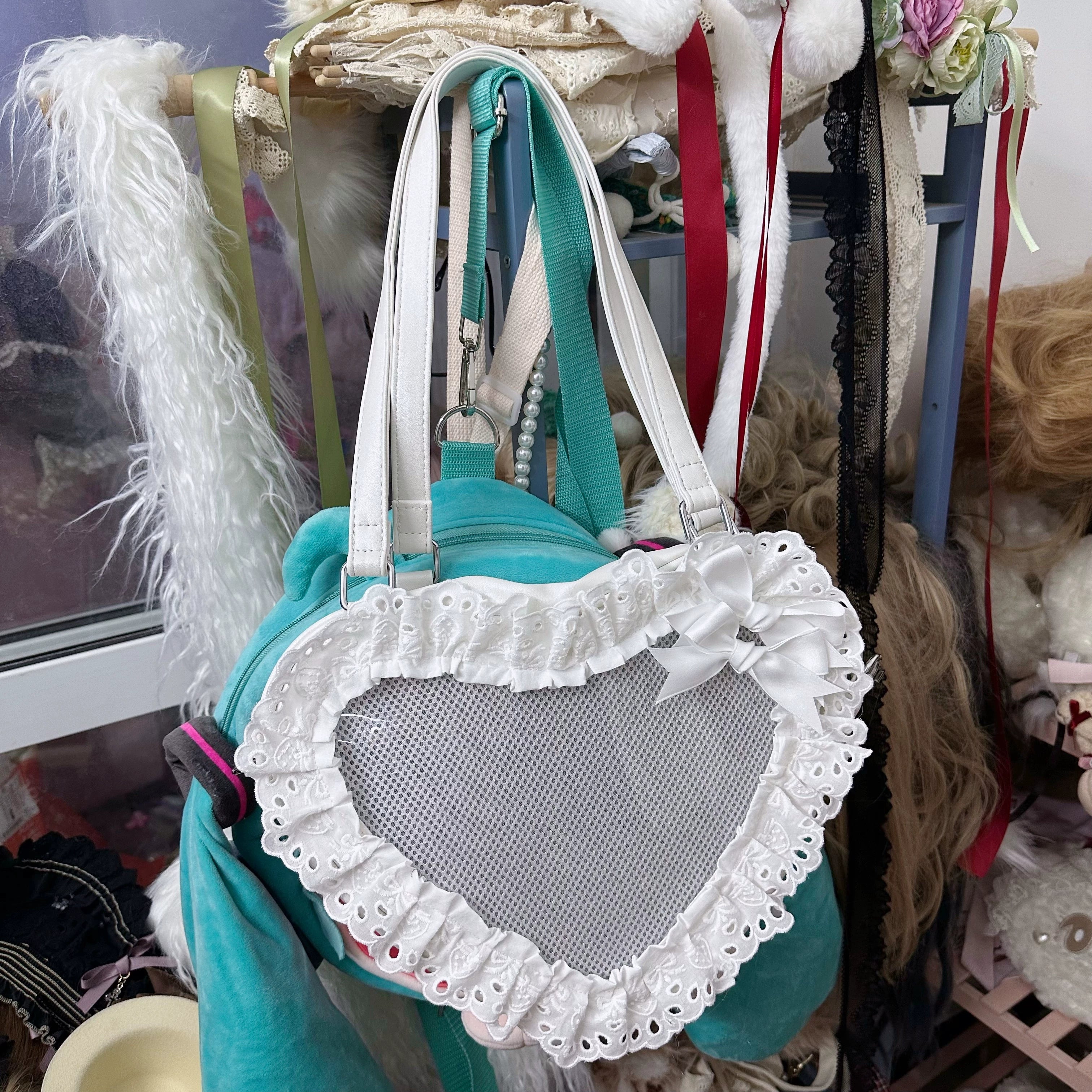 Chestnut Lolita - Sweet Lolita Bag Heart-shaped Lace Bag Multicolors