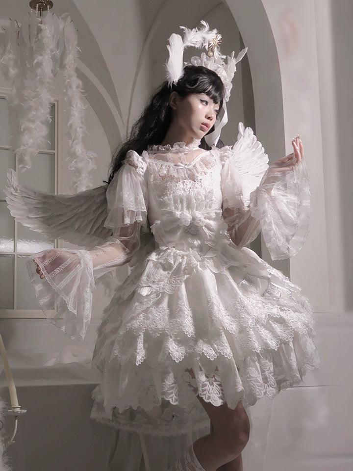 Mewroco~Peacock Feather~Sweet Wedding Lolita JSK Dress Set   