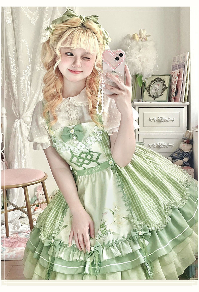 YingLuoFu~Lucky Day~Country Lolita JSK Dress Cute Lolita Dress