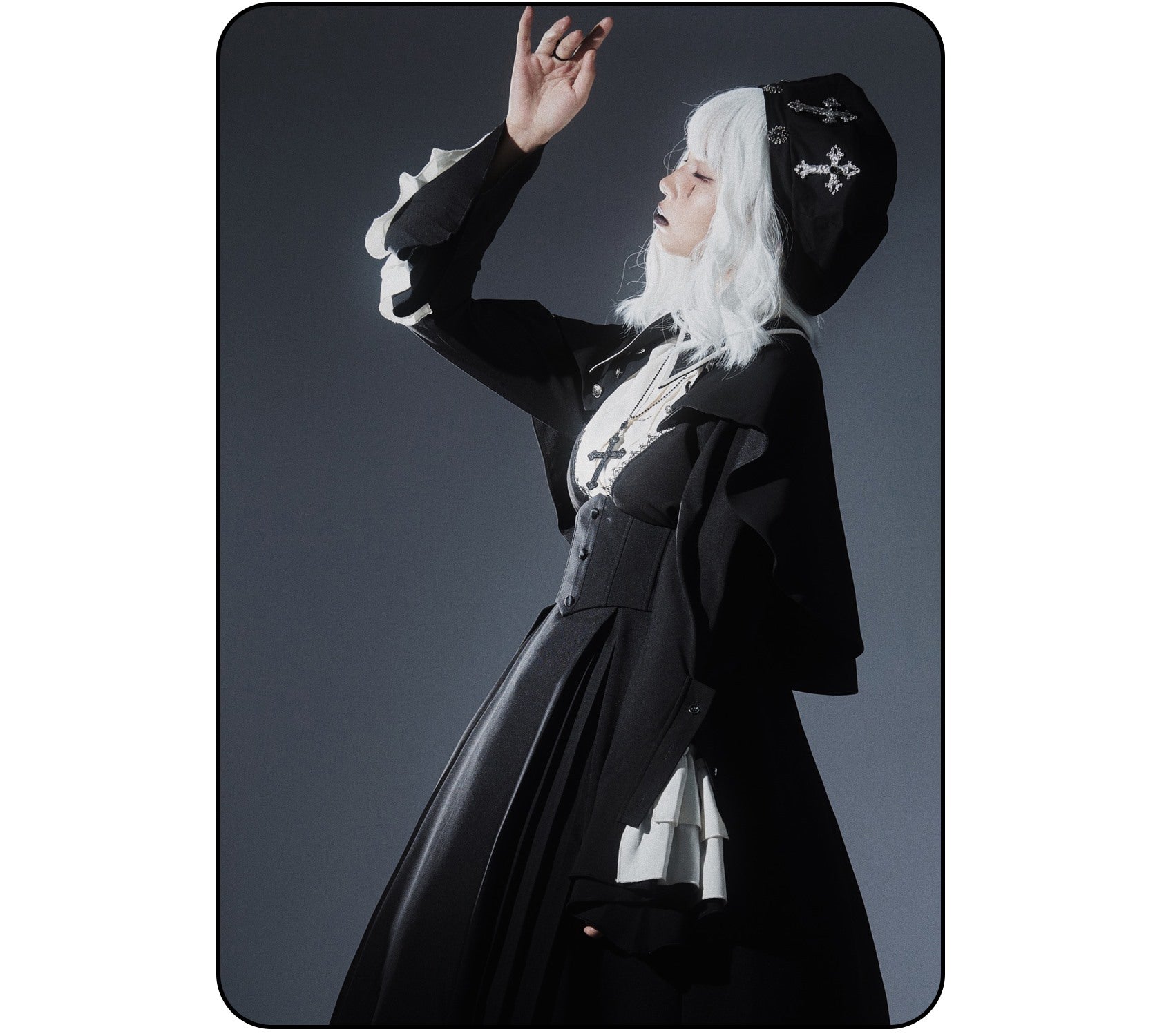 Susin Lolita~Cross Praise~Nun Style Gothic Lolita Dress and Blouse 12878:182220