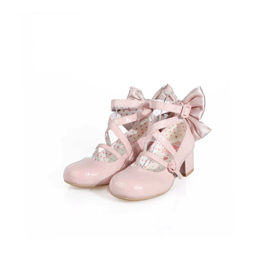 MODO~Follow in the Moonlight~Sweet Lolita Round Toe Shoes with Large Bow (34 35 36 37 38 39 40 41) 42097:726299