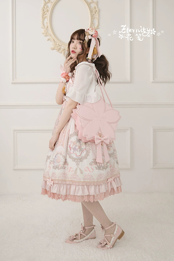 Eternity - Han Lolita Sakura Bag Double-layered Handbag Crossbody Bag Multicolors