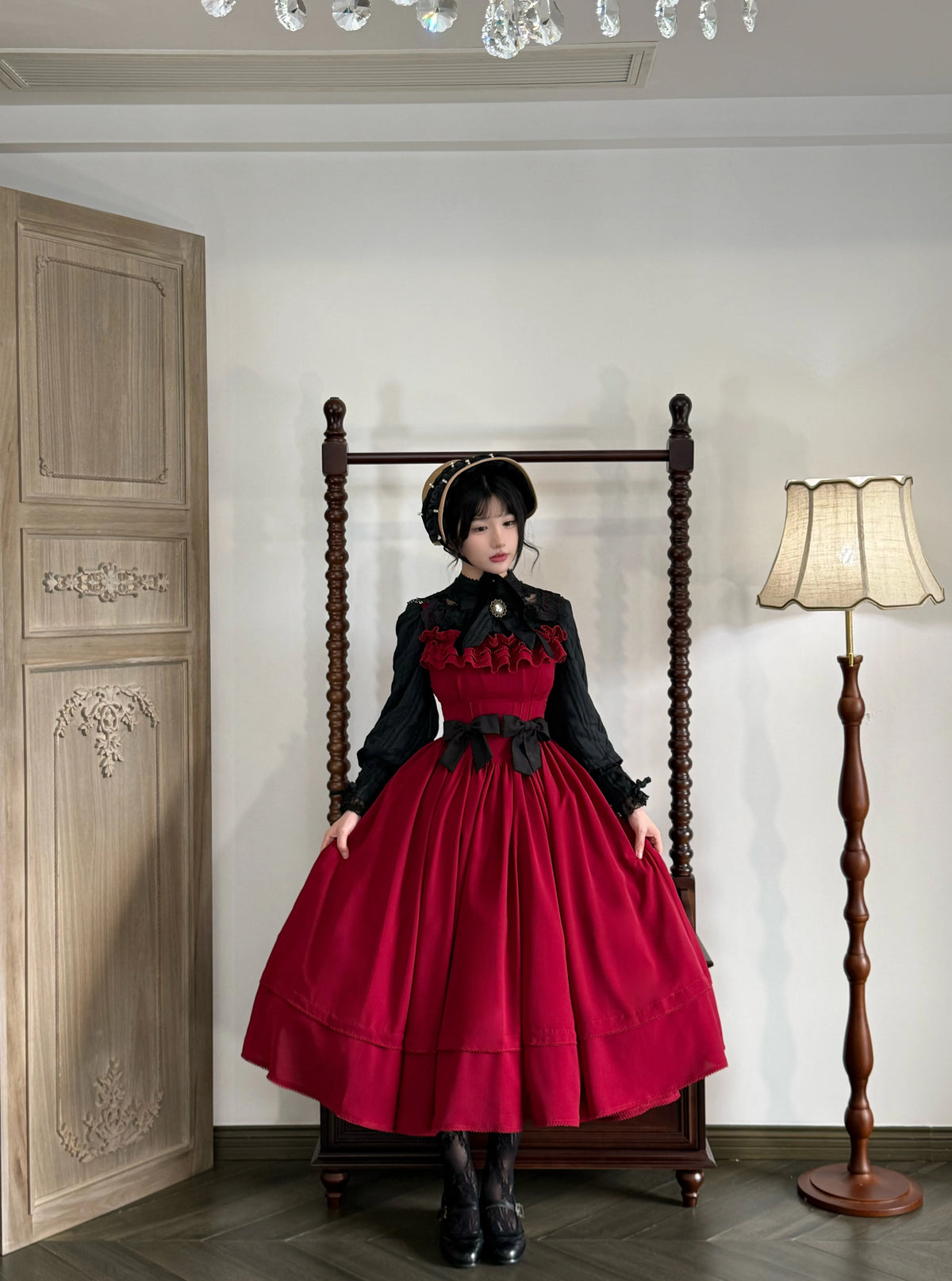 Kiss of Nyx 2.0 - Plus Size Classic Lolita Solid JSK Dress, Boned Waist 45947:869492