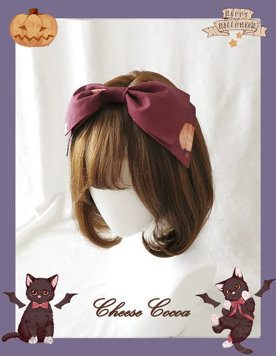 Cheese Cocoa~Vampire Cat Hairband Lolita KC Accessories 005 wine red KC  