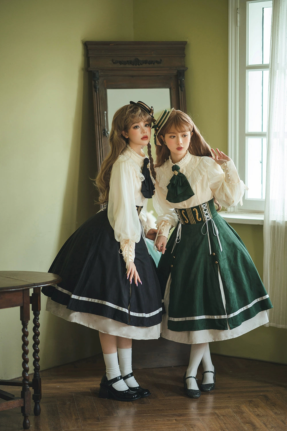 Miss Point - Golden Movement - Elegant Lolita Fishbone Skirt Customized
