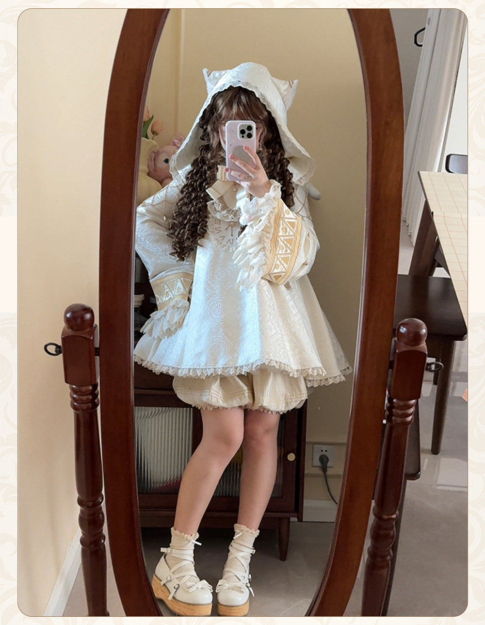 LizBird~Reincarnation of Time~Elegant Lolita OP Set with Waist-Cinching and A-Line Styles