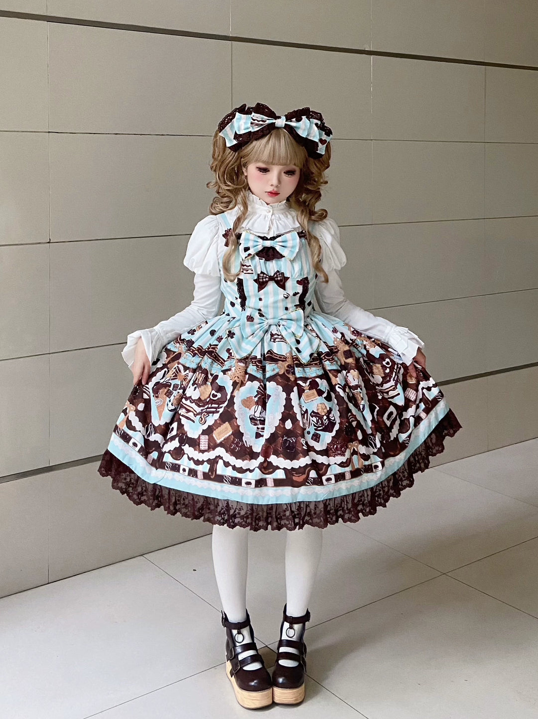 Nn Star~Royal Chocolate 2.0~Sweet Lolita Dress Suit Cute Print Lolita OP and JSK