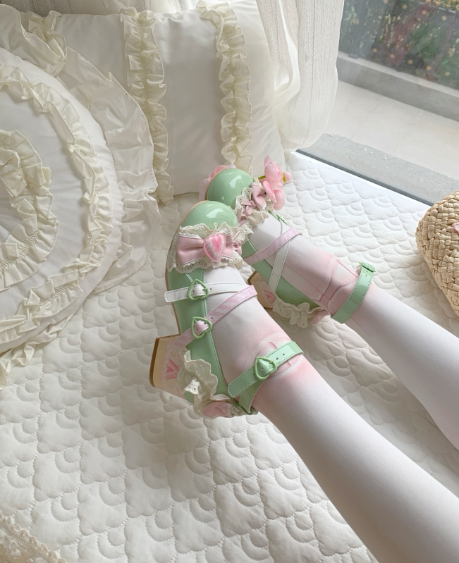 Strawberry Limited - Sweet Lolita Mary Jane Shoes, Strawberry Print (34 35 36 37 38 39 40 41) 45984:870691